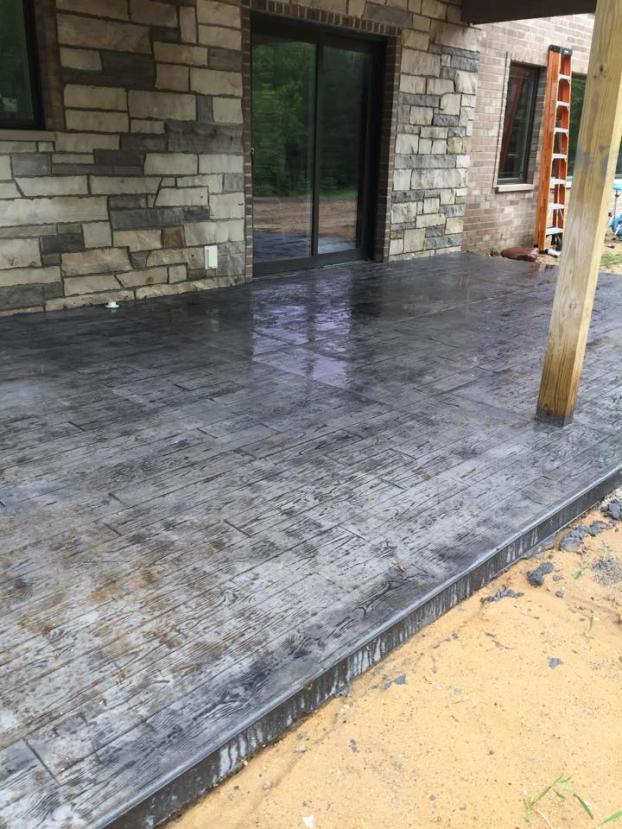 A recent concrete texturing job in the area